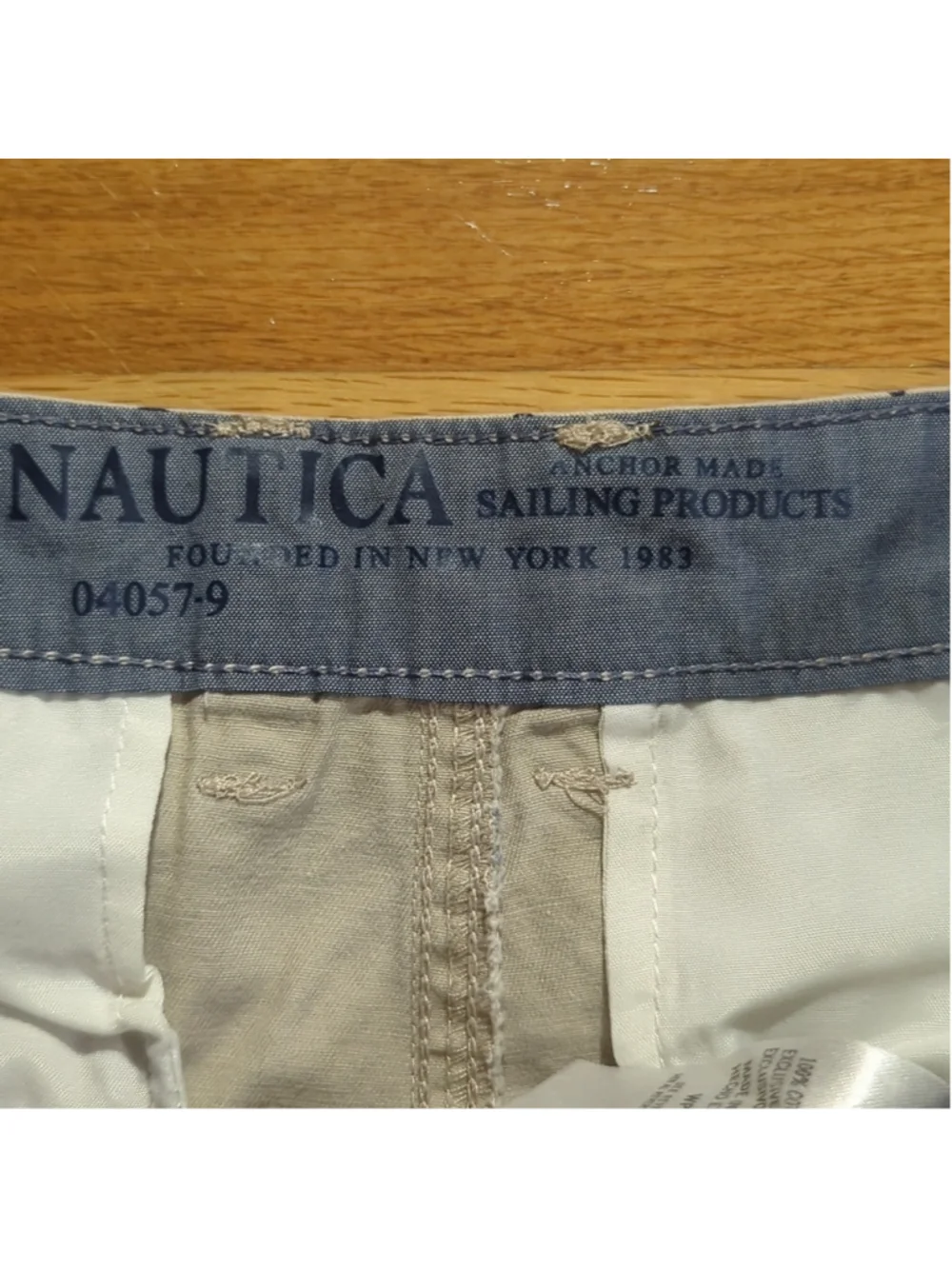 Nautica Boys Chino Shorts Size 14 Anchor Print